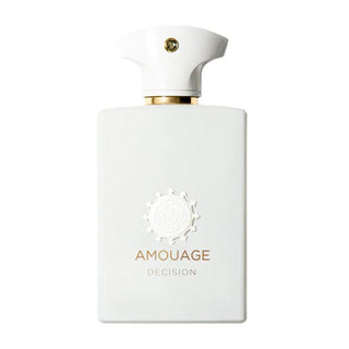 Flacone da 100ml di Amouage Decision Eau de Parfum – fragranza unisex legnosa e aromatica con note di pepe rosa, incenso e vaniglia.