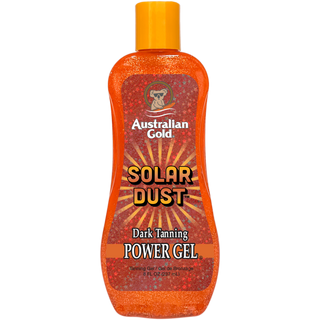 Solar Dust 237ml – Gel solare abbronzante senza SPF con effetto shimmer dorato, arricchito con Aloe Vera e vitamine antiossidanti.
