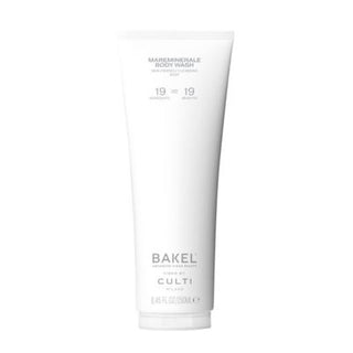Flacone da 250 ml del bagnodoccia "MareMinerale" di BAKEL, detergente corpo delicato con minerali marini, ideale per una pelle idratata, tonica e rinfrescata ogni giorno.