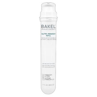 Ricarica da 50 ml della crema "Nutri-Remedy" di BAKEL, trattamento nutriente e rigenerante ideale per pelli sensibili e secche, con ingredienti attivi ad alta tollerabilità.