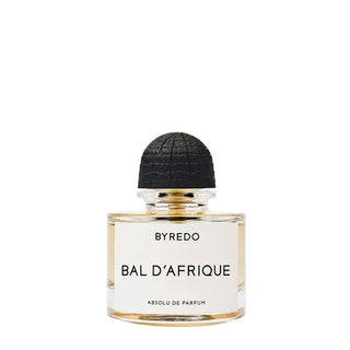 Flacone di Byredo Bal d’Afrique Absolu de Parfum 50ml – profumo unisex intenso con note agrumate, gourmand e ambrate. Elegante e raffinato.