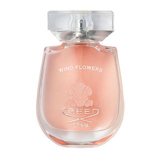 Flacone da 75 ml del profumo "Wind Flowers" di Creed, con design etereo e femminile, che riflette una fragranza leggera e romantica con note floreali, fruttate e muschiate.