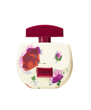 Flacone Furla Adorabile Eau de Parfum – fragranza femminile con note fruttate di pesca, rosa centifolia, garofano, vaniglia e cedro, estetica minimal ed elegante.