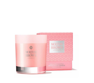 Delicious Rhubarb & Rose Single Wick Candle 180gr.