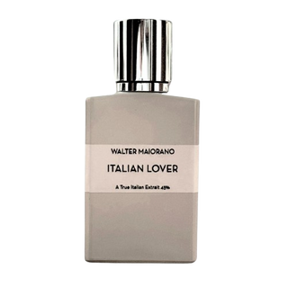 Flacone da 50 ml di Walter Maiorano Italian Lover Extrait de Parfum, fragranza unisex con agrumi, pistacchio e Ambroxan.