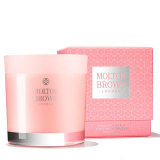 Delicious Rhubarb & Rose Candela a tre stoppini 480gr