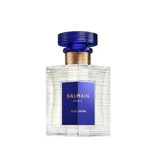 Flacone trasparente per l'Eau de Toilette Bleu Infini di Balmain