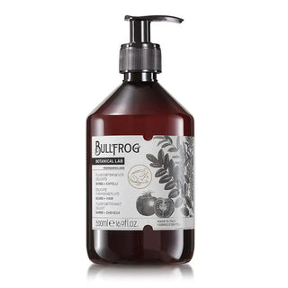 Bullfrog Delicate Cleansing Fluid 500 ml – shampoo fluido viso/corpo/barba con estratto di pomodoro e menta, per pelle sensibile e uso quotidiano.