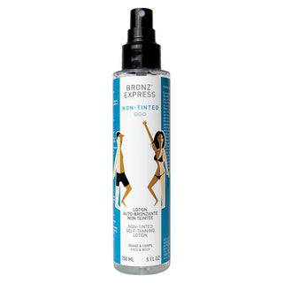 Bronz’Express Non-Tinted Lozione Autoabbronzante Trasparente – abbronzatura naturale e uniforme per viso e corpo