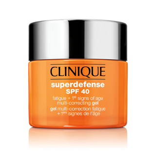 Clinique Superdefense SPF 40 Gel 50ml trattamento viso idratante anti-fatica e anti-età in gel in vaso arancione