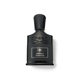 Flacone 50ml di CREED Aventus Absolu, profumo maschile di nicchia con note agrumate, speziate e legnose, su sfondo elegante.