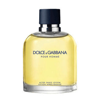Dolce & Gabbana Pour Homme After Shave Lotion 125 ml – lozione dopobarba aromatico-fougere con note di bergamotto, lavanda, tabacco e sandalo.