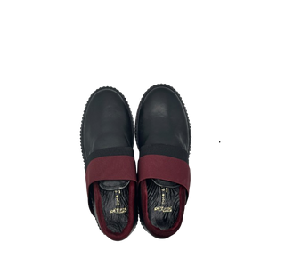 Duca d'Ascalona 156-Fanny Slip-On Nero e Bordeaux