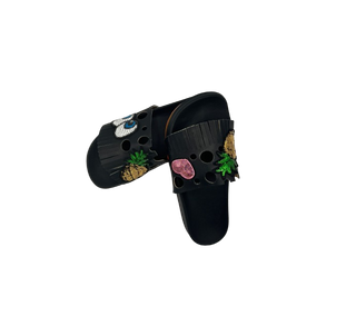 Duca D'Ascalona-Ciabatta modello Savannah Nero+Paillettes
