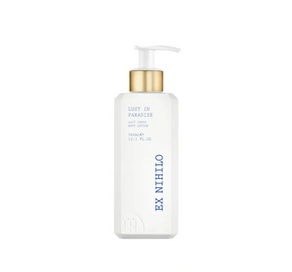 Ex-Nihilo Lust in Paradise BodyLotion nella confezione da 360ml in plastica con erogatore a pompetta.