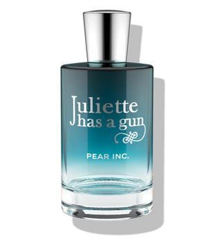 Flacone da 100 ml di Juliette Has A Gun Pear Inc. Eau de Parfum, fragranza unisex a base di pera verde e muschi moderni.