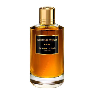 Flacone del profumo "Eternal Wood" di Mancera, eau de parfum intensa e avvolgente con ricche note legnose, ambrate e speziate, perfetta per chi ama fragranze profonde e sofisticate.