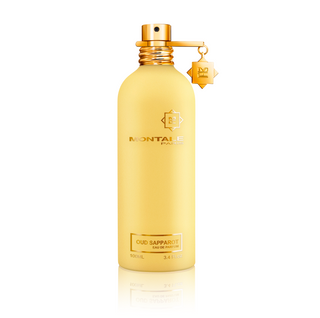 Flacone da 100ml di Oud Sapparot di Montale. Una fragranza unisex che combina sapientemente note fruttate e legnose.
