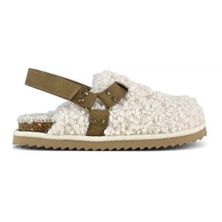 Platform Sabot Leather Straps Pelo Teddy - Colors Of California