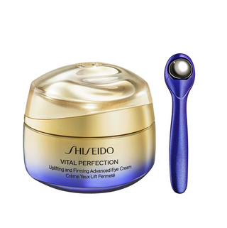 Shiseido Vital Perfection Uplifting and Firming Eye Cream – crema contorno occhi antietà con effetto lifting, idratazione 24 h e tecnologie ReNeura, MATSU-ProSculpt, VP8.