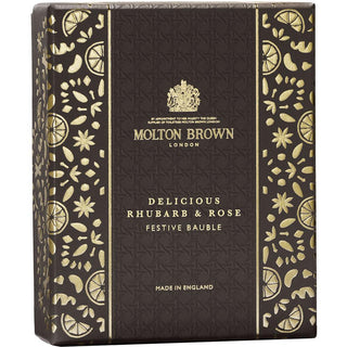 Delicious Rhubarb & Rose Shower gel festive bauble